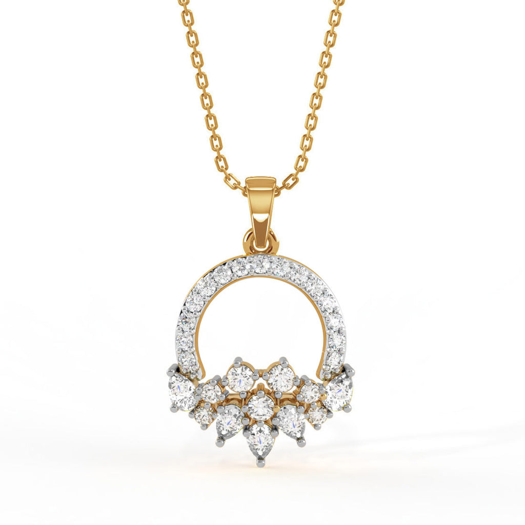 CLARA 925 Sterling Silver Tica Pendant Chain Necklace 