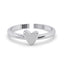 Silver  Minimal Heart Finger Ring Thumb Band