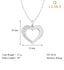 CLARA 925 Sterling Silver Brisa Heart Pendant Chain Necklace 