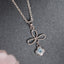 CLARA 925 Sterling Silver Evil Eye Flower Pendant Chain Necklace 
