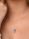 CLARA 925 Sterling Silver Vistosa Pendant Chain Necklace 