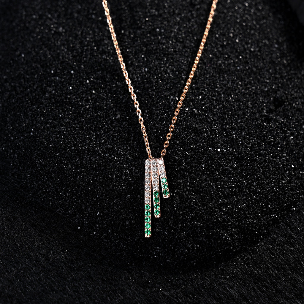 CLARA 925 Sterling Silver Blanca Pendant Chain Necklace 