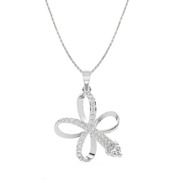 CLARA 925 Sterling Silver Vega Pendant Chain Necklace 