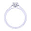 CLARA Made with Swiss Zirconia 925 Sterling Silver Oval Solitaire Ring Gift for Women and Girls