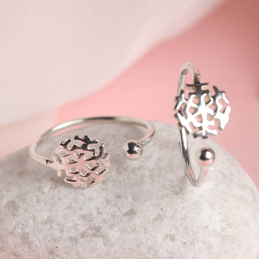 CLARA 925 Sterling Silver Hugo Toe Rings Pair 