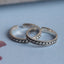 CLARA 925 Sterling Silver Drops Toe Rings Pair 