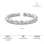 CLARA Pure 925 Sterling Silver Rope Finger Ring 