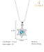 CLARA 925 Sterling Silver Snowflake Pendant Chain Necklace 