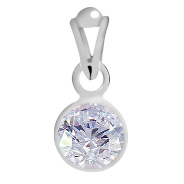 Certified Zircon Silver Pendant 5.5cts or 6.25ratti