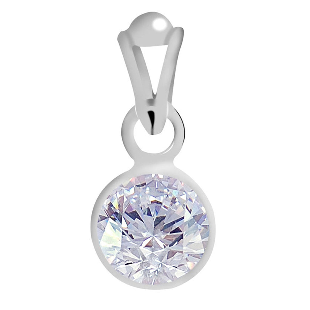 Certified Zircon Silver Pendant 3.9cts or 4.25ratti