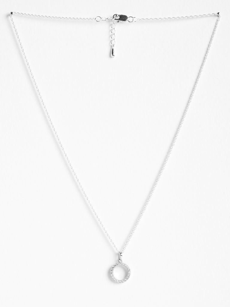 CLARA 925 Sterling Silver Circle of Life Pendant Chain Necklace 