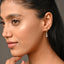 CLARA 925 Sterling Silver Graduation Hoop Bali Earrings 
