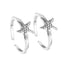 Silver Star Fish Toe Rings Pair
