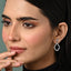 Silver Frida Studded Dangler Earrings