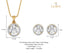 CLARA 925 Sterling Silver Talia Pendant Earring Chain Jewellery Set 
