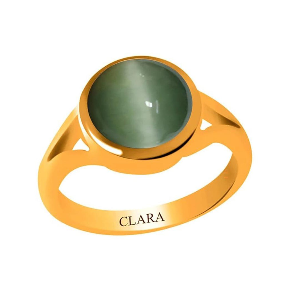 Certified Cats' Eye Lehsuniya Zoya Panchdhatu Ring 7.5cts or 8.25ratti
