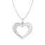 CLARA 925 Sterling Silver Brisa Heart Pendant Chain Necklace 