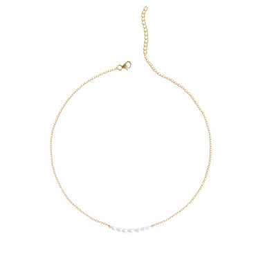 CLARA 925 Sterling Silver Pearl Charm Necklace Chain 