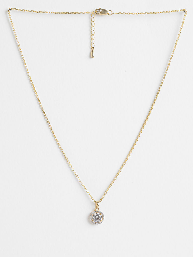 CLARA 925 Sterling Silver Talia Pendant Chain Necklace 