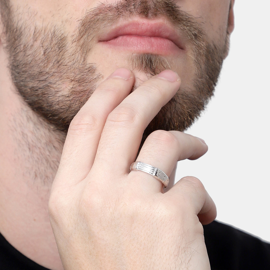 CLARA Real 925 Sterling Silver Designer Band Ring 