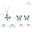 Silver Verde Butterfly Jewellery Set