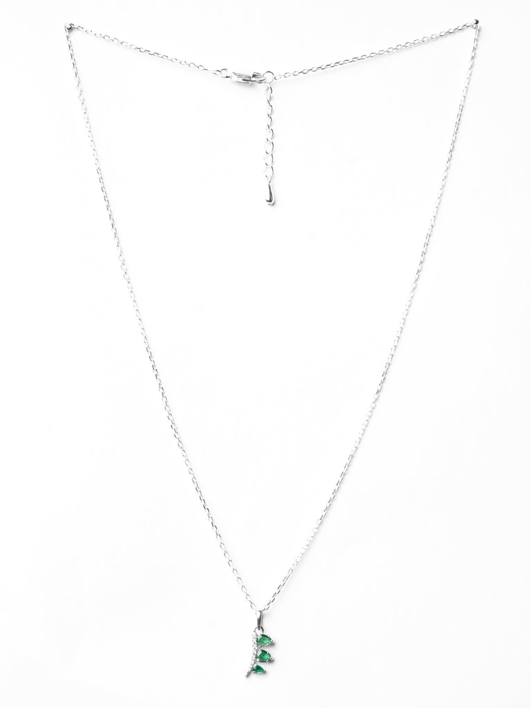 CLARA 925 Sterling Silver Reina Pendant Chain Necklace 