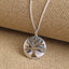 CLARA 925 Sterling Silver Tree Pendant Chain Necklace 