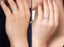 CLARA Pure 925 Sterling Silver Eternity Adjustable Couple Band, Promise Rings for Lovers