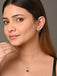 CLARA 925 Sterling Silver Bianca Pendant Earring Chain Jewellery Set 