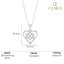 Silver Atiya Heart Pendant Chain Necklace