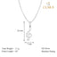 CLARA 925 Sterling Silver Music Pendant Chain Necklace 