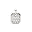 Silver Hexa Men Pendant Necklace with Chain or without Chain
