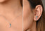 CLARA 925 Sterling Silver diamente Pendant Earring Chain Jewellery Set 