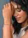CLARA 925 Pure Silver Blue Infinity Hand Bracelet