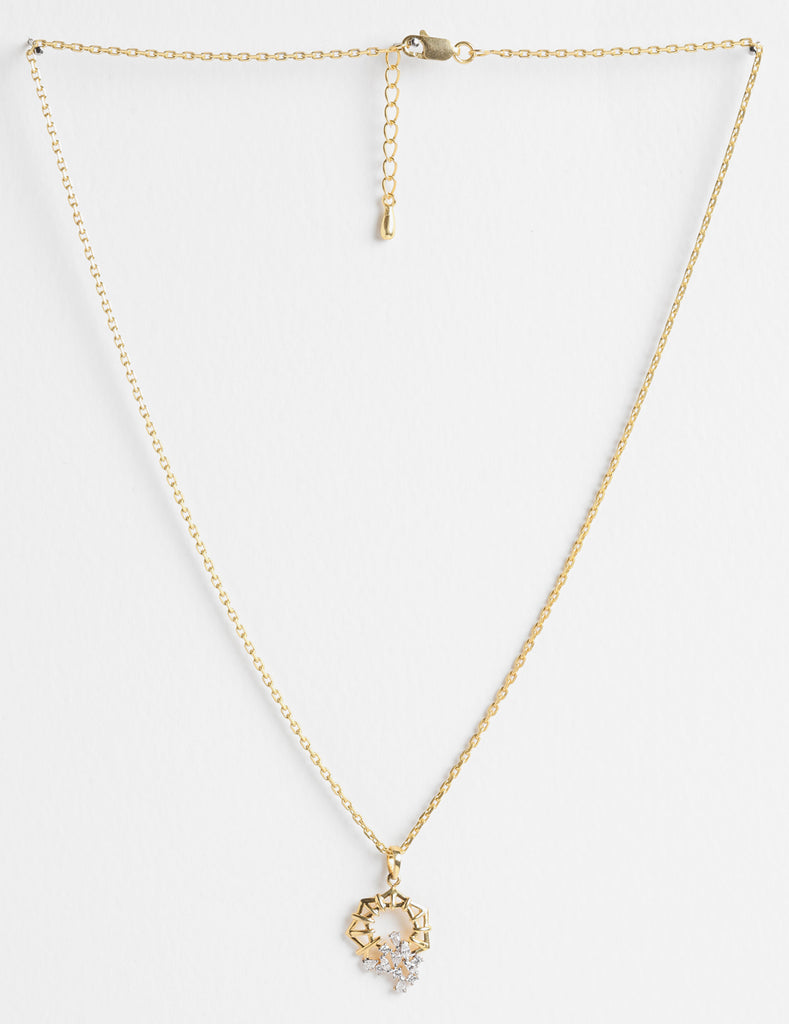 CLARA 925 Sterling Silver Alba Pendant Chain Necklace 