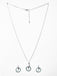 CLARA 925 Sterling Silver Verde Pendant Earring Chain Jewellery Set 