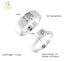 CLARA Pure 925 Sterling Silver Luca Adjustable Couple Band, Promise Rings for Lovers