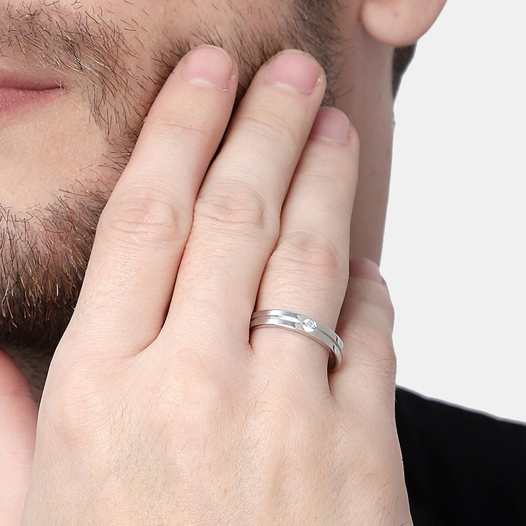 CLARA Real 925 Sterling Silver Magnus Band Ring 
