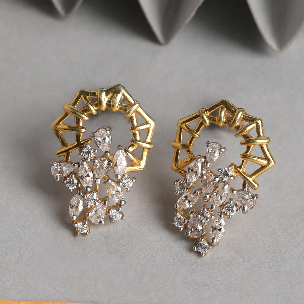CLARA 925 Sterling Silver Alba Earrings with Screw Back 