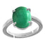 Certified Emerald Panna 6.5cts or 7.25ratti 92.5 Sterling Silver Adjustable Ring