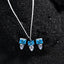 CLARA 925 Sterling Silver Vistosa Pendant Earring Chain Jewellery Set 