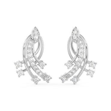 CLARA 925 Sterling Silver Iris Earrings with Screw Back 