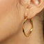 CLARA 925 Sterling Silver Twisted Hoop Earring Gold Plated Gift for Women & Girls