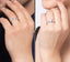 CLARA Pure 925 Sterling Silver Heart Adjustable Couple Band, Promise Rings for Lovers | Gift for Men and Women