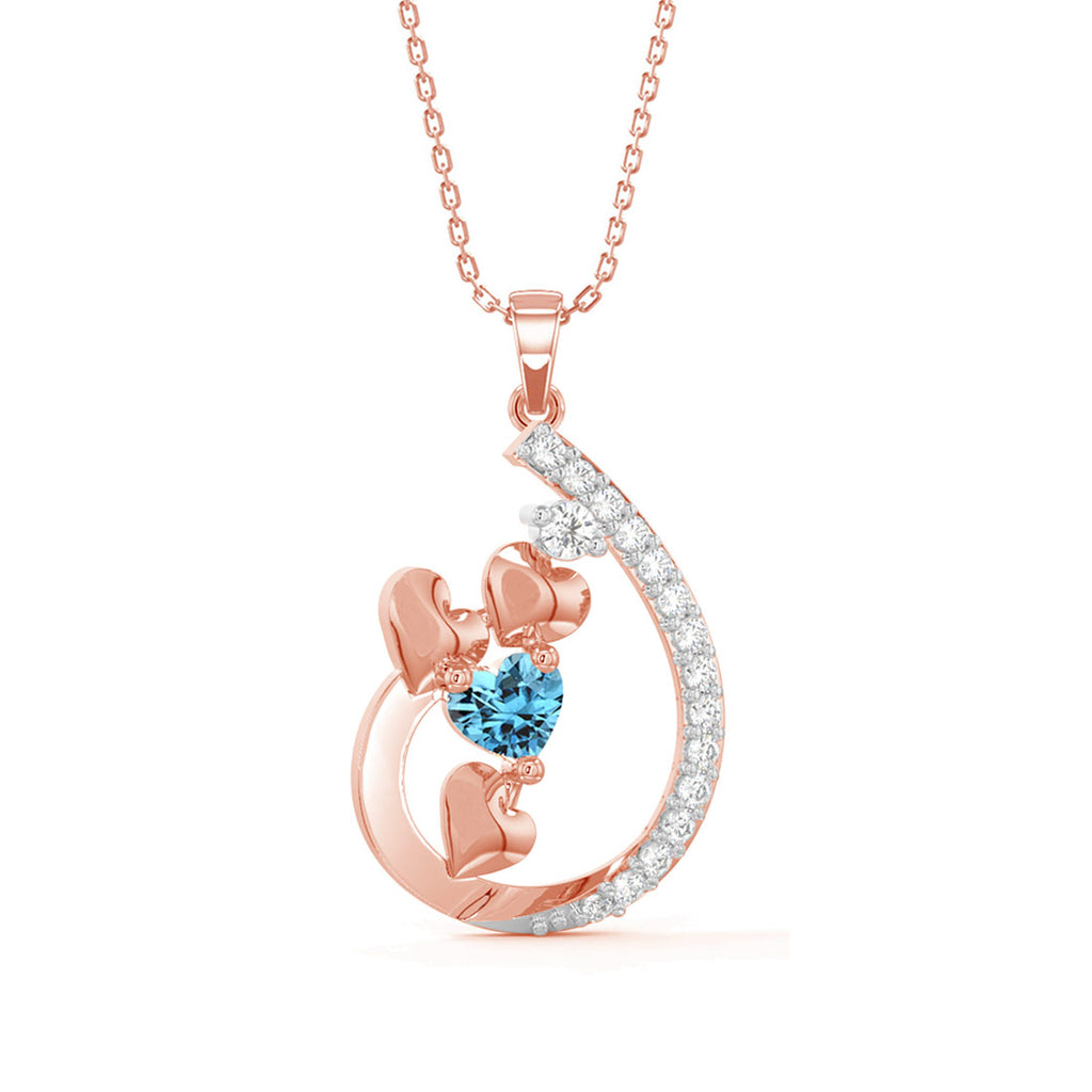 CLARA 925 Sterling Silver Heart Pendant Chain Necklace 