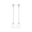CLARA 925 Sterling Silver Pearl Yua Earrings | Rhodium Plated, Swiss Zirconia , Screw Back | Gift for Women & Girls
