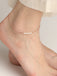 CLARA 925 Sterling Silver Pearl Anklet Payal ( Single ) Adjustable Chain, Rose Gold Plated Gift for Women and Girls