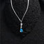 CLARA 925 Sterling Silver Pear Solitaire Pendant Chain Necklace 