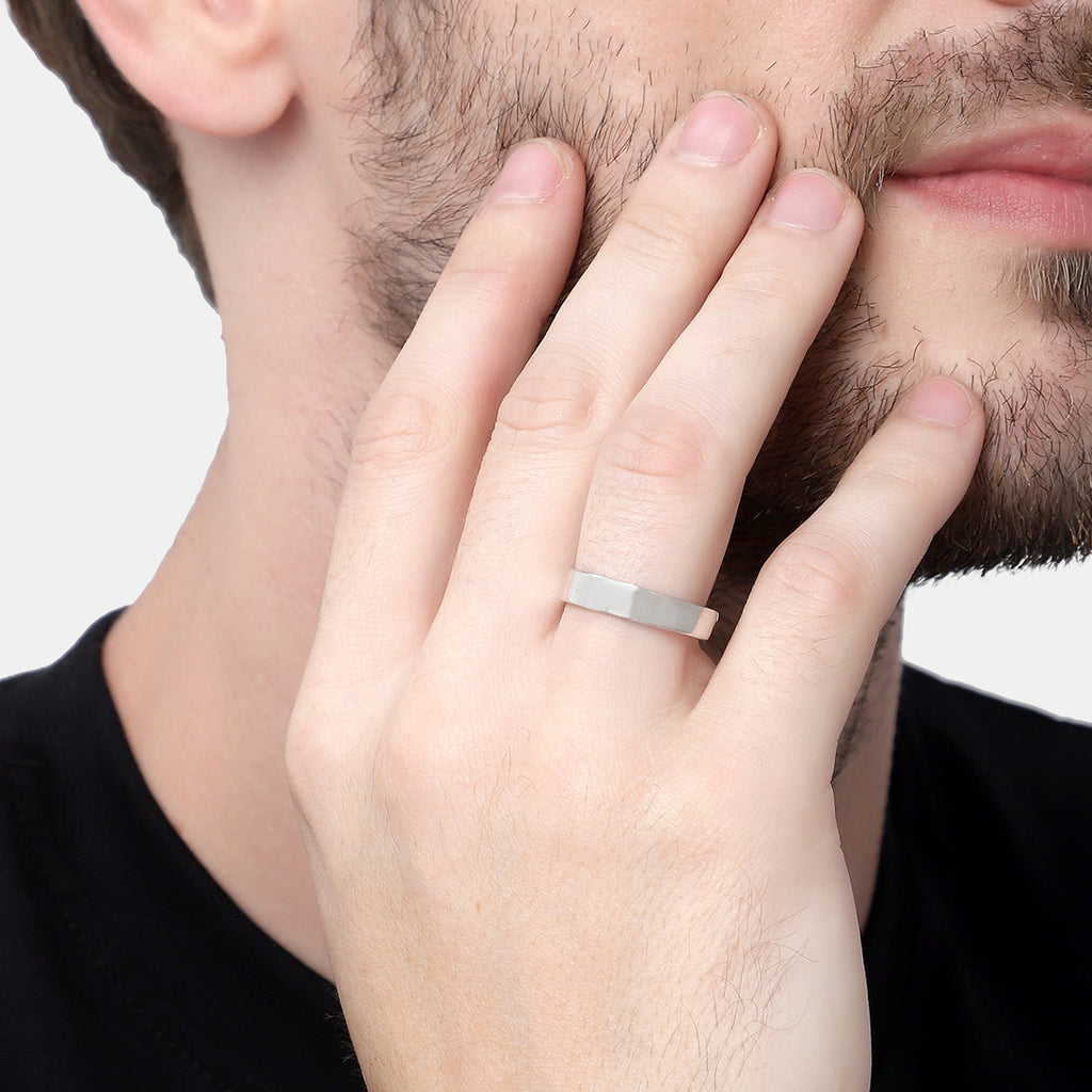 CLARA Real 925 Sterling Silver Hero Band Ring 