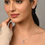 Silver Tove Pink Solitaire Jewellery Set
